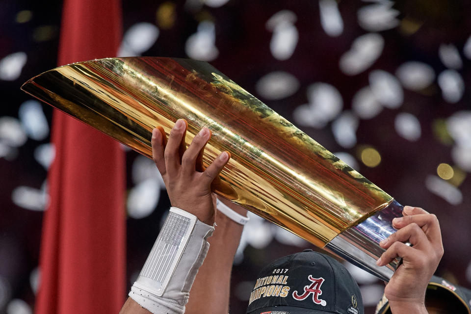 The Rose Bowl and Sugar Bowl have posted the highest semifinal ratings for the College Football Playoff. (Getty Images)