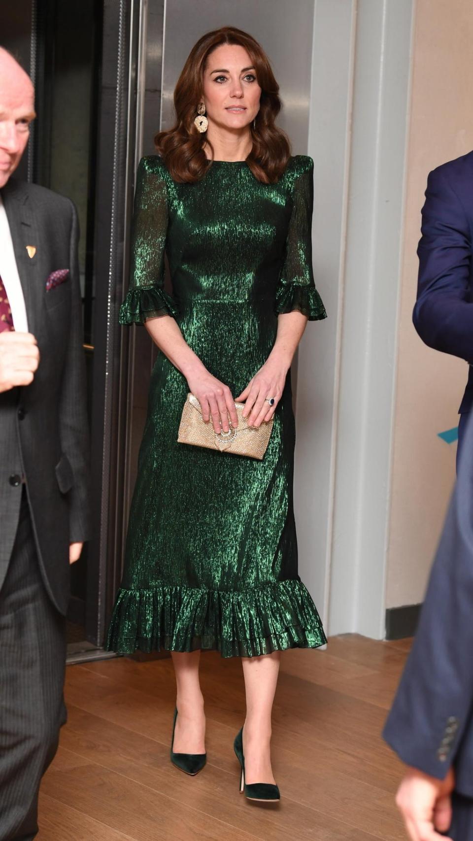 Catherine, Duchess of Cambridge wears The Vampire’s Wife ‘Falconetti’ dress in 2020 (Getty Images)