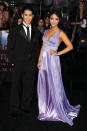 <p>Quiluete wolf pack member Booboo Stewart with Fivel Stewart shows werewolves scrub up well on the 'Breaking Dawn' red carpet in Los Angeles.</p>