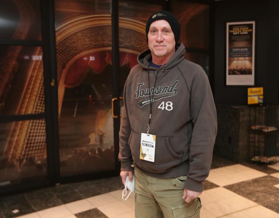 Gary Witt, CEO of the Pabst Theater Group, pictured at the theater's box office, is preparing for President Joe Biden to visit on Tuesday. Biden's visit is one of his first official stops since taking office. The "CNN Presidential Town Hall with Joe Biden" will air live Tuesday from the Pabst Theater at 8 p.m. CT - Milwaukee Sunday, Feb. 14, 2021.  - Photo by Mike De Sisti / Milwaukee Journal Sentinel