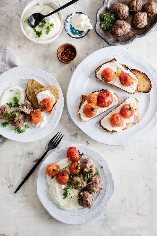 <p>This simple meal, plus a bottle (or two) of wine and your closest friends, is what dreams are made of. </p><p><em><a href="http://www.designlovefest.com/2017/02/meatballs-with-a-cauliflower-mash/" rel="nofollow noopener" target="_blank" data-ylk="slk:Get the recipe from Design Love Fest »;elm:context_link;itc:0;sec:content-canvas" class="link "><span class="redactor-invisible-space">Get the recipe from Design Love Fest »</span> </a></em><br></p>