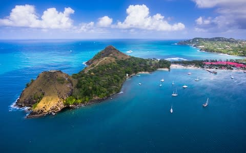 Pigeon Island is in the northern region of St Lucia, where some upmarket cruise lines dock - Credit: Getty