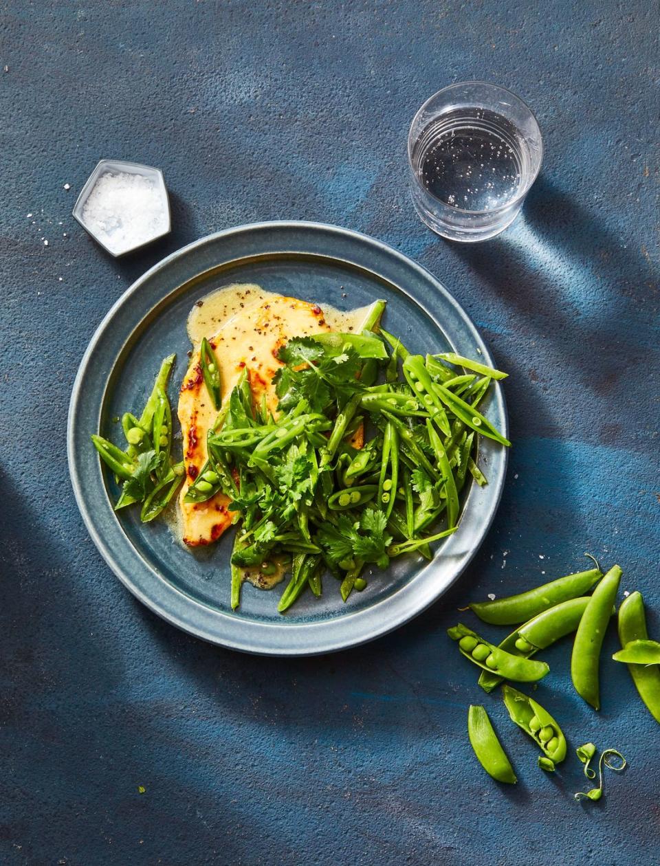 Seared Coconut-Lime Chicken with Snap Pea Slaw