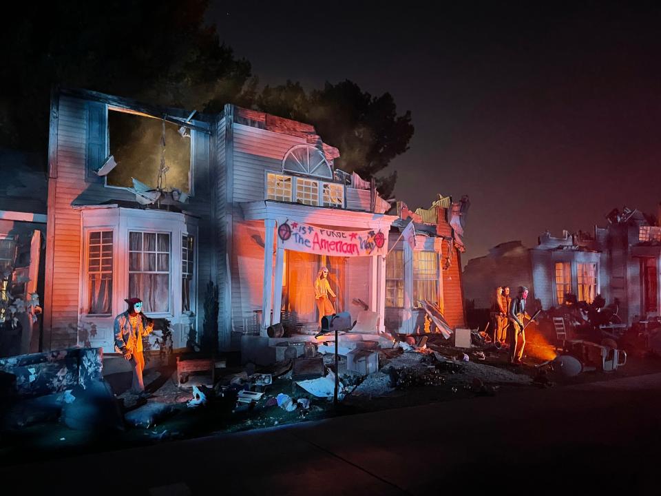 exterior shot of the terror tram at universal hollywood