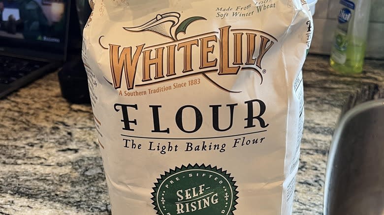 A bag of White Lily self-rising flour