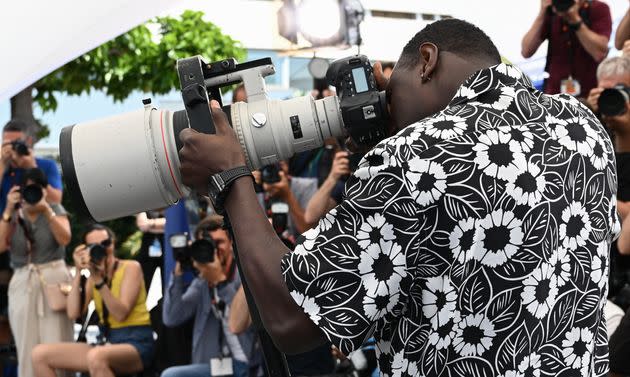 Omar Sy, jeudi 19 mai, à Cannes. (Photo: Stephane Cardinale - Corbis via Getty Images)