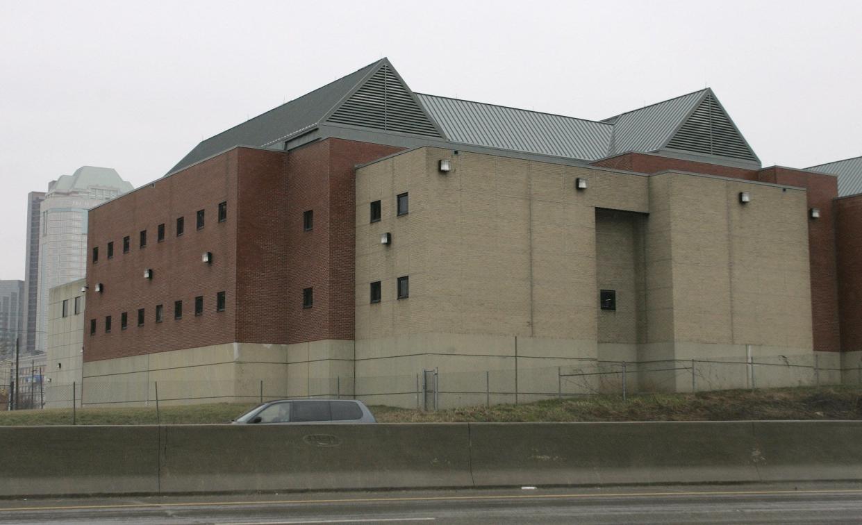 The Franklin County Juvenile Detention Center at 399 South Front St., as seen looking north from across Interstate 70.