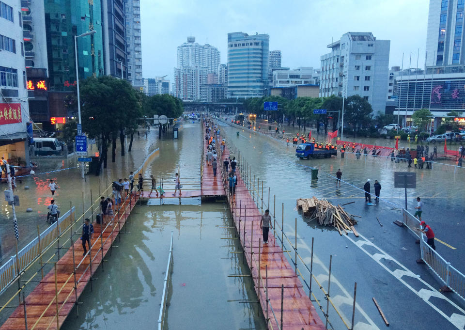 Typhoon Megi hits eastern China and Taiwan