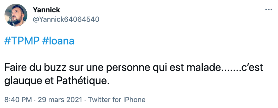 Après l’overdose de Loana, un invité de TPMP choque la Toile 