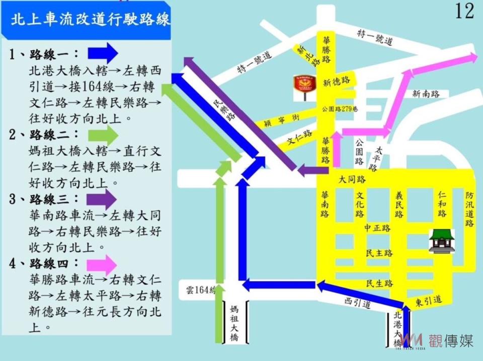 北港鎮公所今年特在3月23日當天提供免費接駁車，方便香燈腳至最近的嘉義高鐵站搭車，免費接駁車將從北港鎮公所運動公園側門 (即北港鎮公所旁)發車，下午2點開始到6點45分間提供接駁服務，每15分鐘1班車，預計開出20班次，有需求的民眾均可前往搭乘。