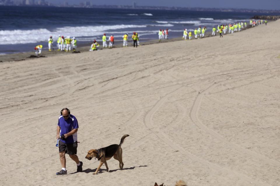 Jerry McConnell, 58, of Tustin, runs with his dog Rosie.