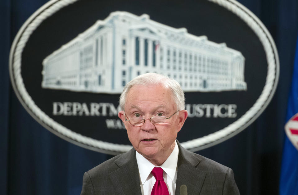 Then-Attorney General Jeff Sessions in October 2018. (Alex Brandon/AP)