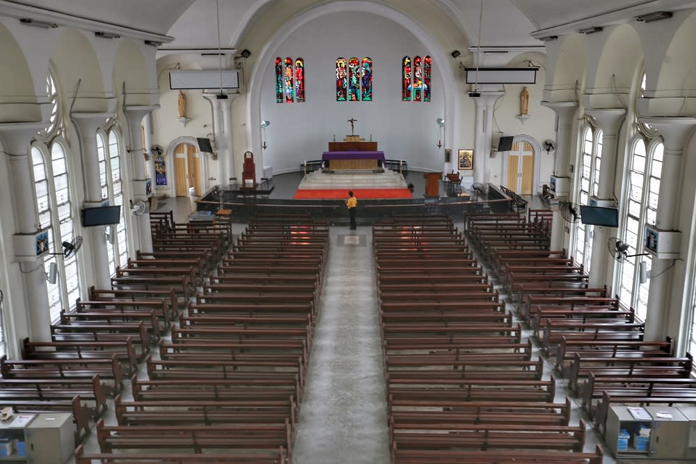 A general view of St John’s cathedral in Kuala Lumpur March 14, 2020. The Metropolitan Archdiocese of Kuala Lumpur has decided its dispensation for Roman Catholics from attending prayers including Sunday Mass will remain in force. — Picture by Ahmad Zamzahuri