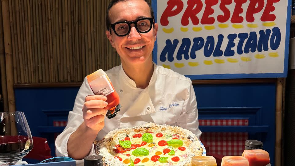 Sorbillo has since created a ketchup pizza to goad his critics even more. - Gino Sorbillo