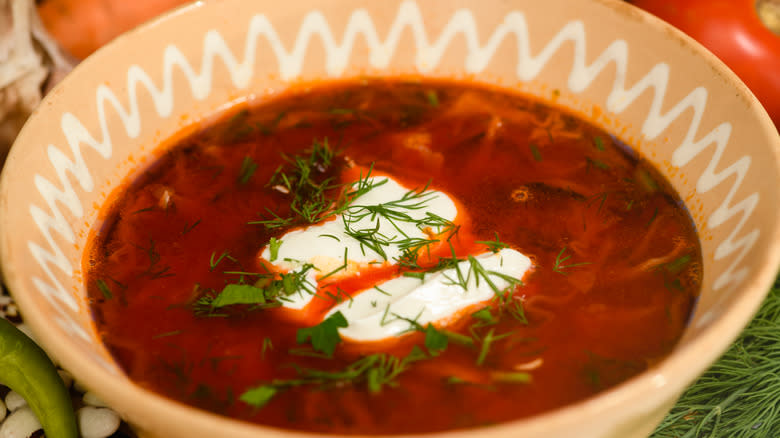prepared borscht