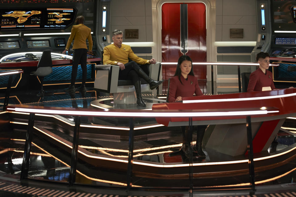 Anson Mount as Captain Pike in Star Trek: Strange New Worlds. (Paramount+)