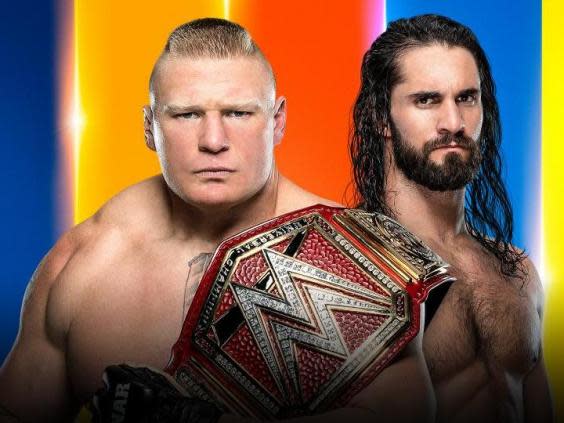 Brock Lesnar defends his title against Seth Rollins (WWE)