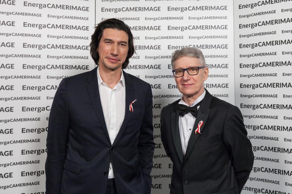 Adam Driver and Camerimage festival director Marek Zydowicz. 