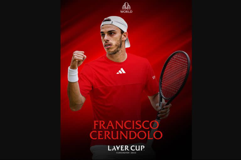 Francisco Cerúndolo, el representante argentino en la Laver Cup