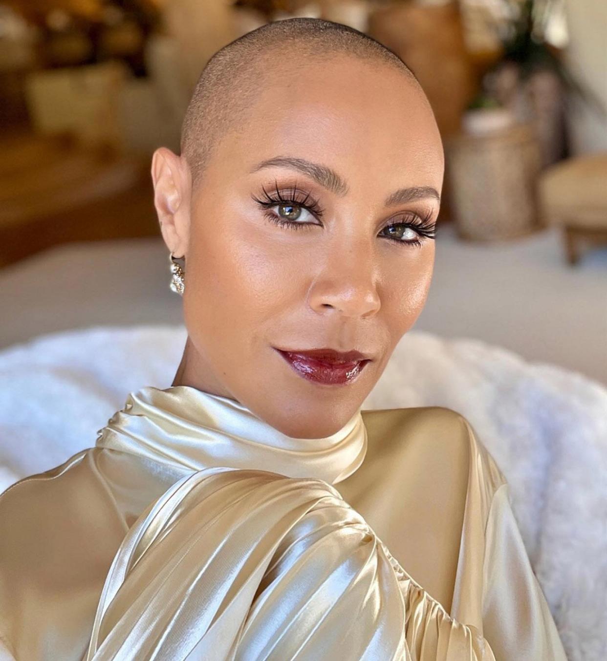 https://www.instagram.com/p/Cidf18IPl_M/?hl=en Hed: Jada Pinkett Smith Celebrates 'Bald Is Beautiful Day' With Her 'Brothers and and Sisters with No Hair'