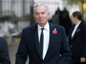 Tony Blair was among several former Prime Ministers set to attend the service in Whitehall (Picture: Jonathan Brady/PA Wire)