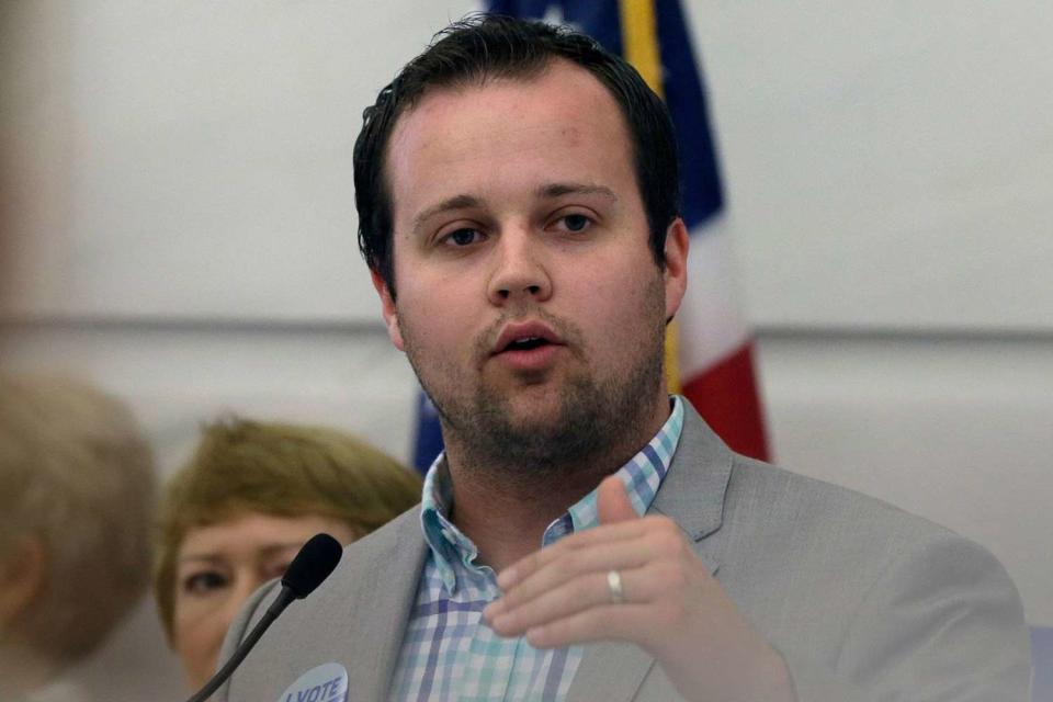 Danny Johnston/AP/Shutterstock  Josh Duggar speaking in favor of an anti-abortion act in Little Rock, Arkansas 