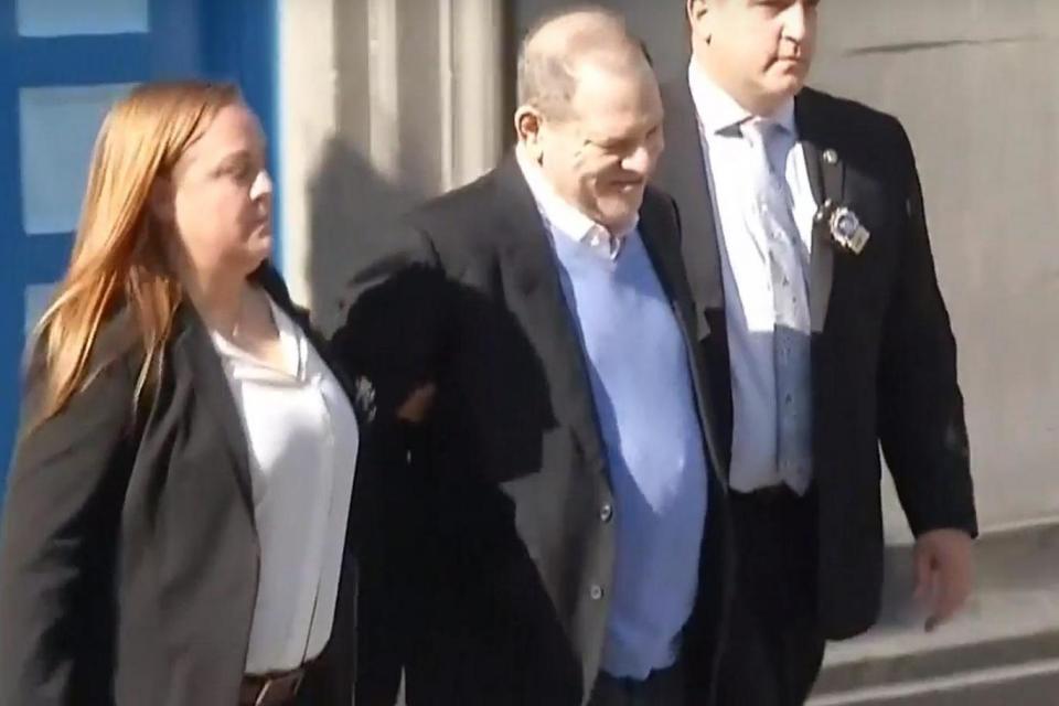 Harvey Weinstein was led away in handcuffs