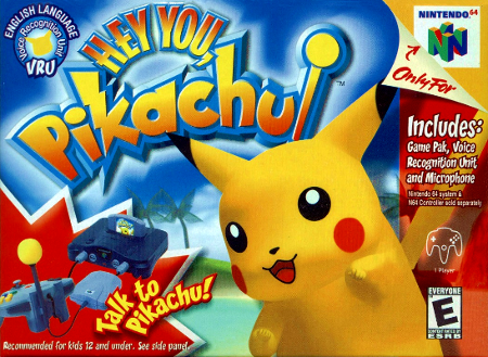 The Hey You, Pikachu cover shows Pikachu standing in a field.