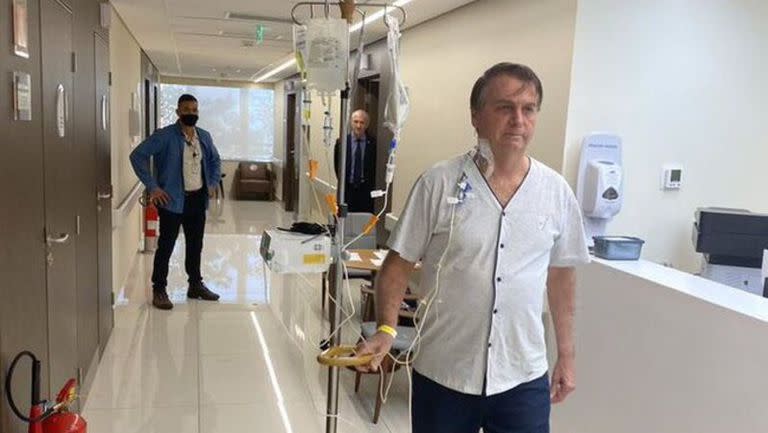 Bolsonaro, durante su internación  de julio pasado