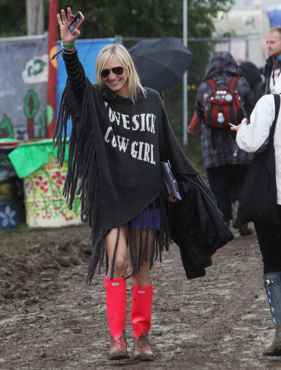 Whiley was forced to don her trusty Hunter boots at 2011's festival