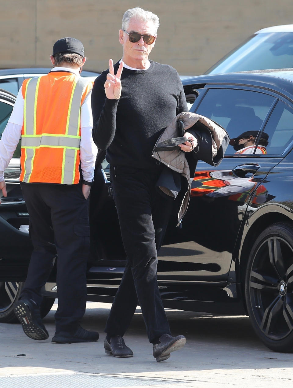 <p>Out in Malibu, Pierce Brosnan arrives at Nobu for lunch on Jan. 18.</p>