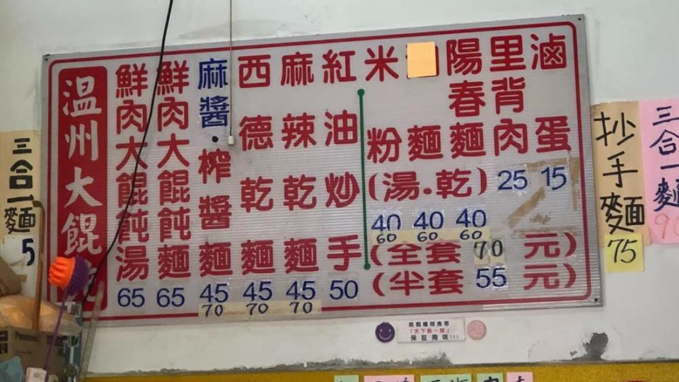 這間古早味麵店的菜單非常特別，竟賣了一款「西德乾麵」。（圖／翻攝自「路上觀察學院」臉書）