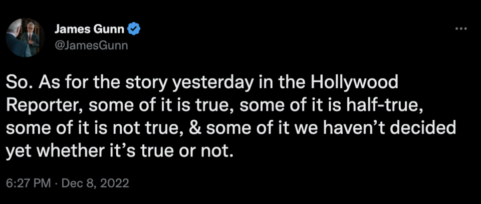 James Gunn addressed the controversy surrounding ‘Wonder Woman 3’ (Twitter)