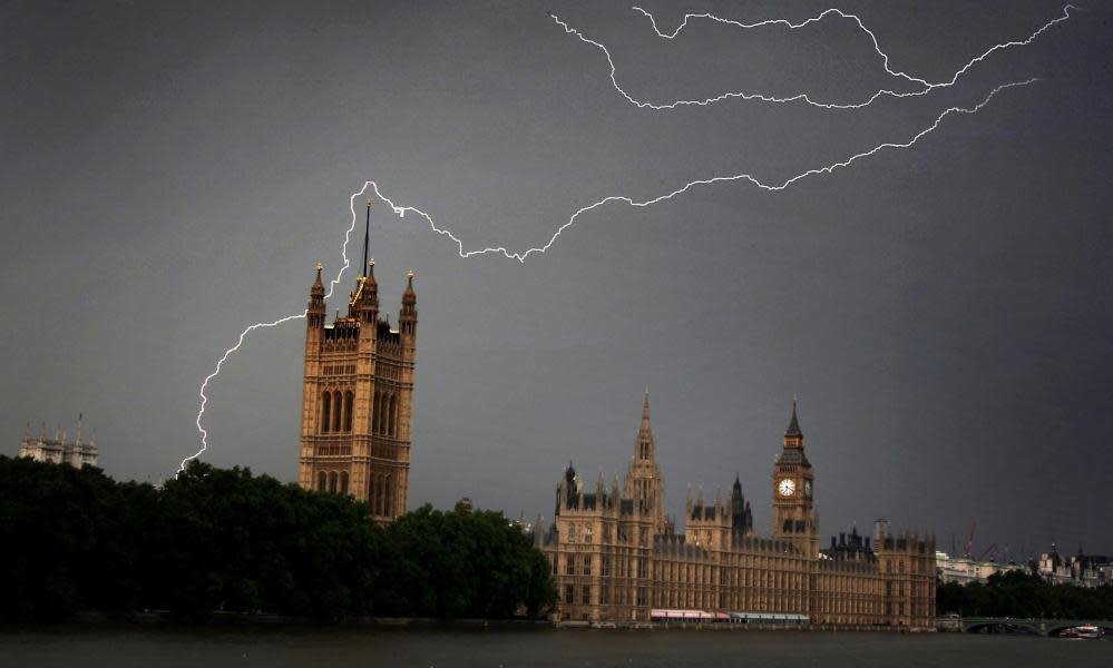 Storms over Westminster in 2009.