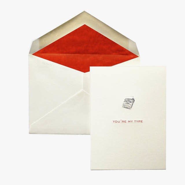 Typewriter Love Note, $65 for a set of 10, dempseyandcarroll.com