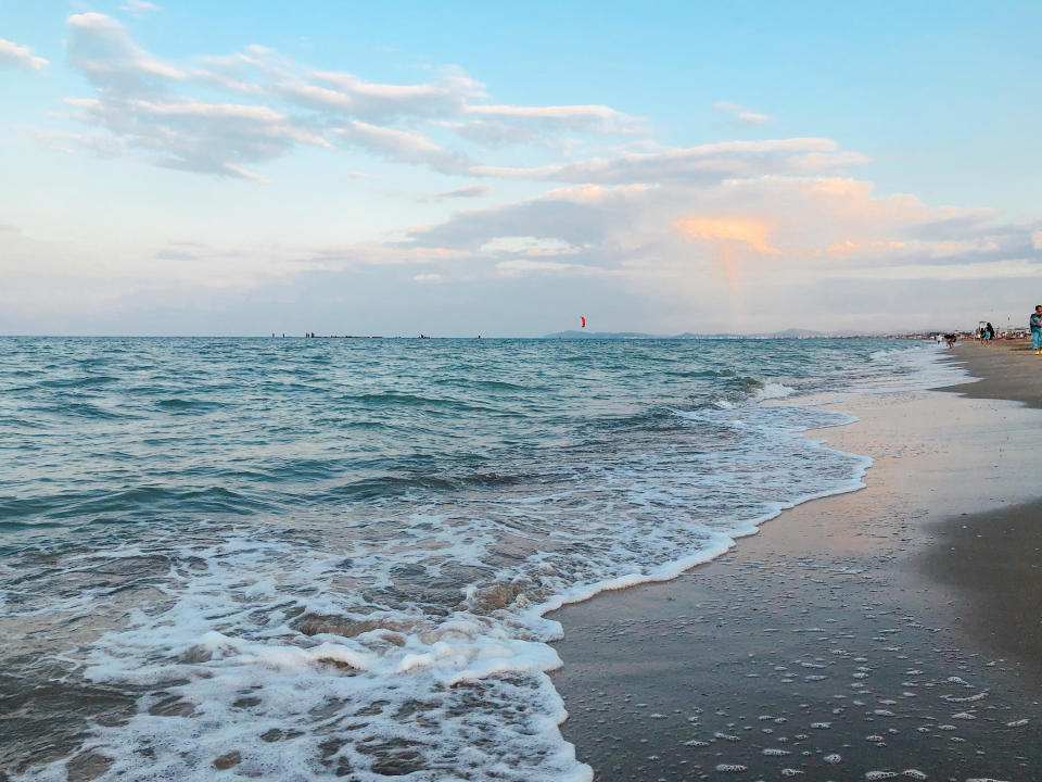 A sand beach on the east coast of Italy.