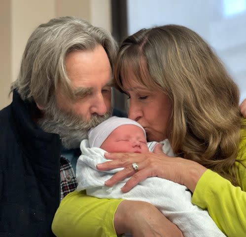 <p>Beau Bridges/Instagram</p> Beau Bridges and wife Wendy with their grandson Mack