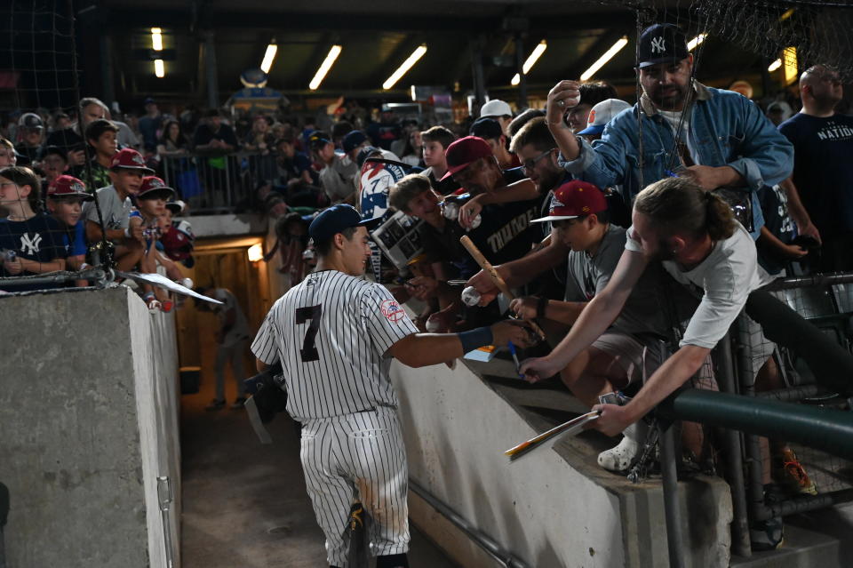 Anthony Volpe has managed to take the hometown pressures and the Jeter comparisons in stride. (Credit: Somerset Patriots)