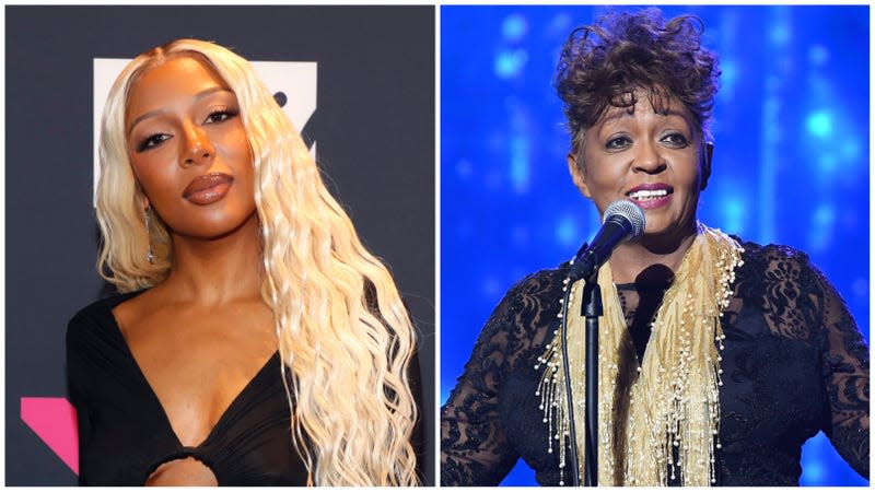 Victoria Monét, left; Anita Baker.