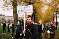 Protest against Poland's Constitutional Tribunal ruling on abortion, in Amsterdam