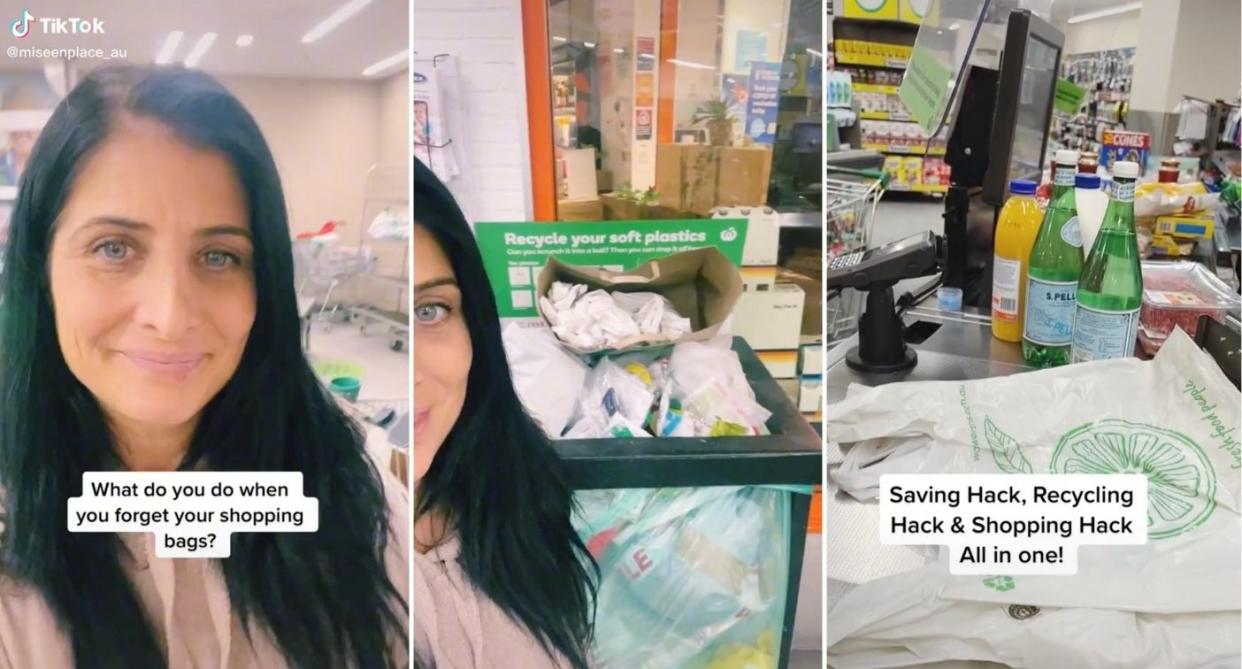 Woolworths shopper shares shopping bag hack on TikTok