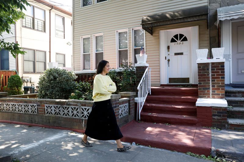 The childhood home of recently passed Associate Justice of the Supreme Court of the United States Ruth Bader Ginsburg is seen in Brooklyn, New York