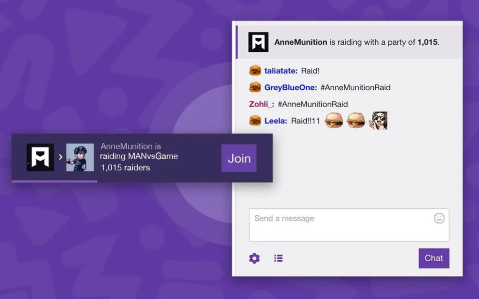 Raid Mode: recurso permite "dar host" na Twitch e levar usuários para live de outra pessoa (Imagem: Divulgação/Twitch)