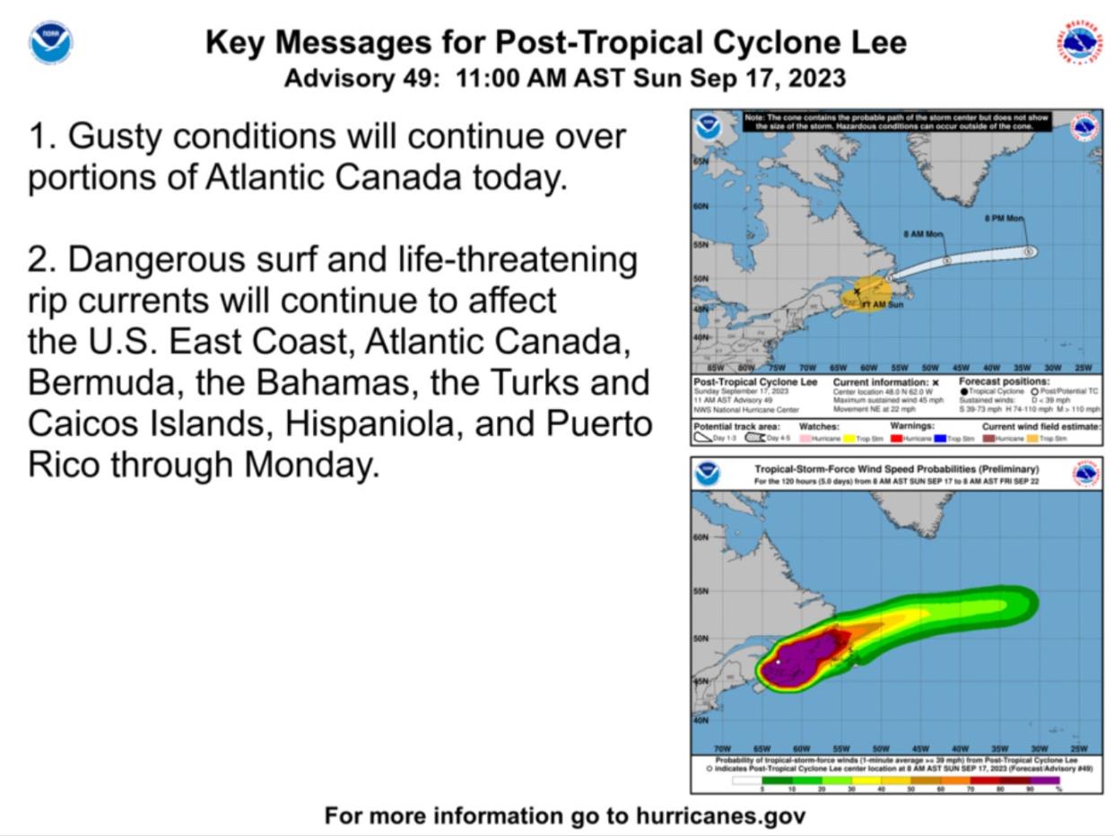 Hurricane Lee update (National Hurricane Center)