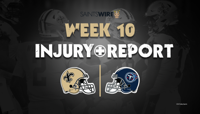 Titans vs. Saints Injury Report — Week 1