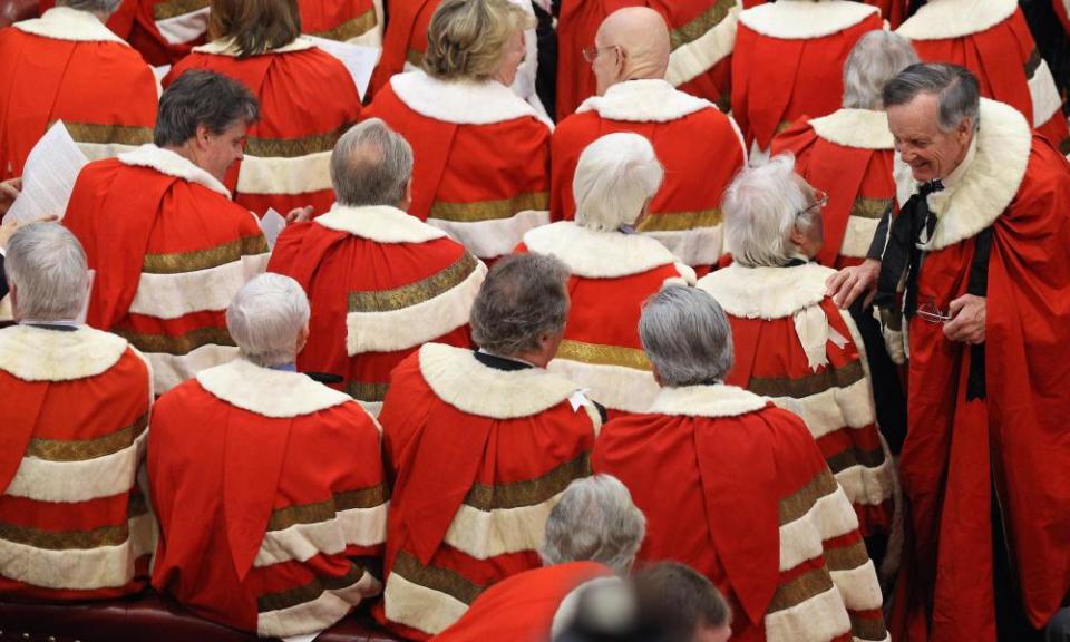 Peers in the House of Lords