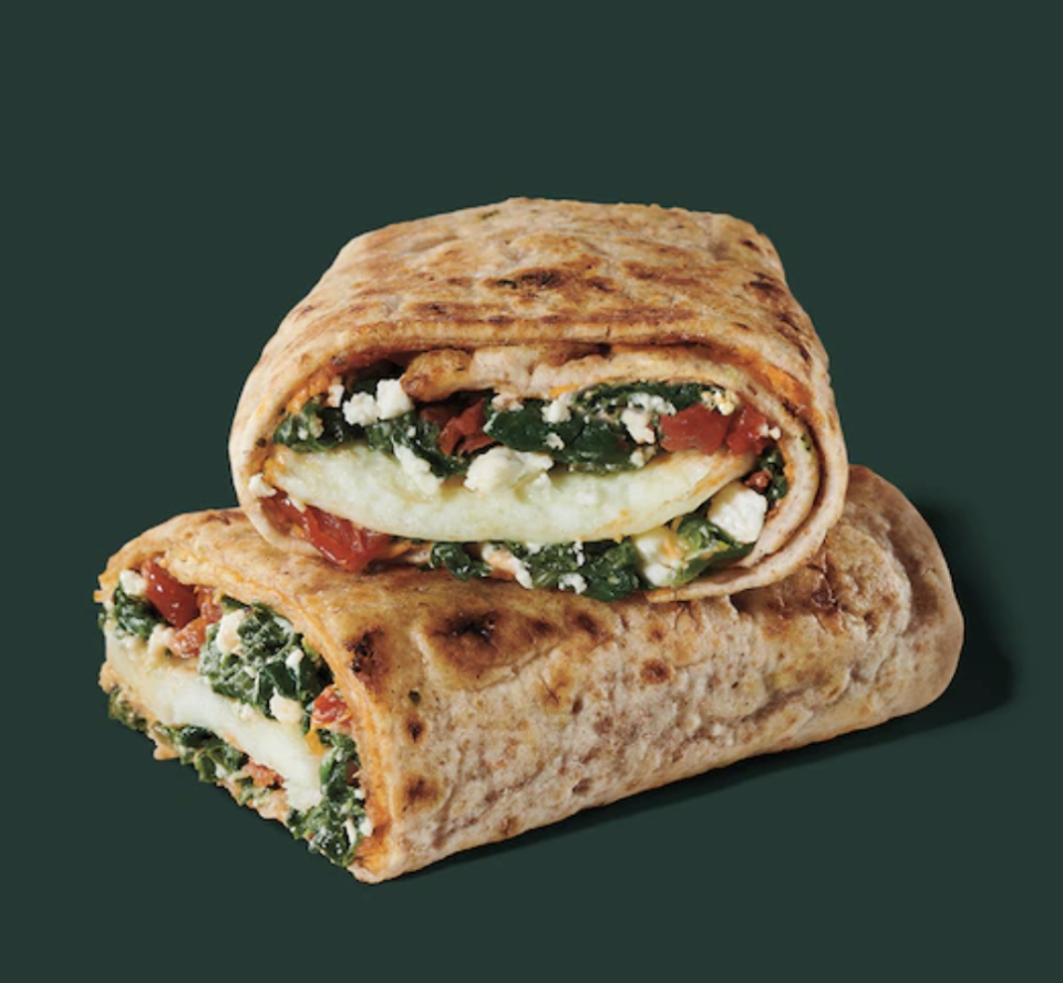 starbucks spinach, feta egg white wrap