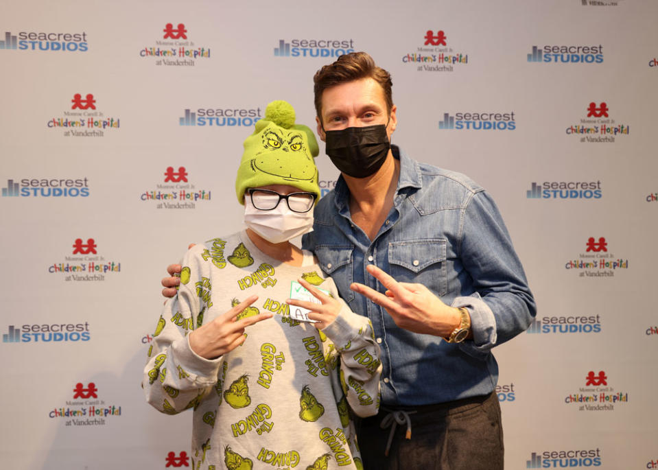 Ryan Seacrest visits the Seacrest Studio in Nashville at the Monroe Carell Jr. Children’s Hospital at Vanderbilt in 2022.