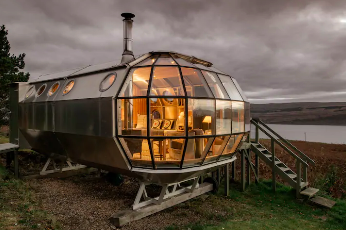 <p>Over in Drimnin, Scotland, this sustainable airship is quite the looker. Known as Airship 002, it has wrap-around views of the Sound of Mull, unique <a href="https://www.housebeautiful.com/uk/decorate/a33803883/worst-interior-design-trends/" rel="nofollow noopener" target="_blank" data-ylk="slk:interiors;elm:context_link;itc:0;sec:content-canvas" class="link ">interiors</a>, four acres of land and a lovely patio area. If you're looking for the perfect place away from the crowds, then add this to your travel wish-list. </p><p><a class="link " href="https://airbnb.pvxt.net/oeq2RY" rel="nofollow noopener" target="_blank" data-ylk="slk:BOOK NOW;elm:context_link;itc:0;sec:content-canvas">BOOK NOW</a></p>