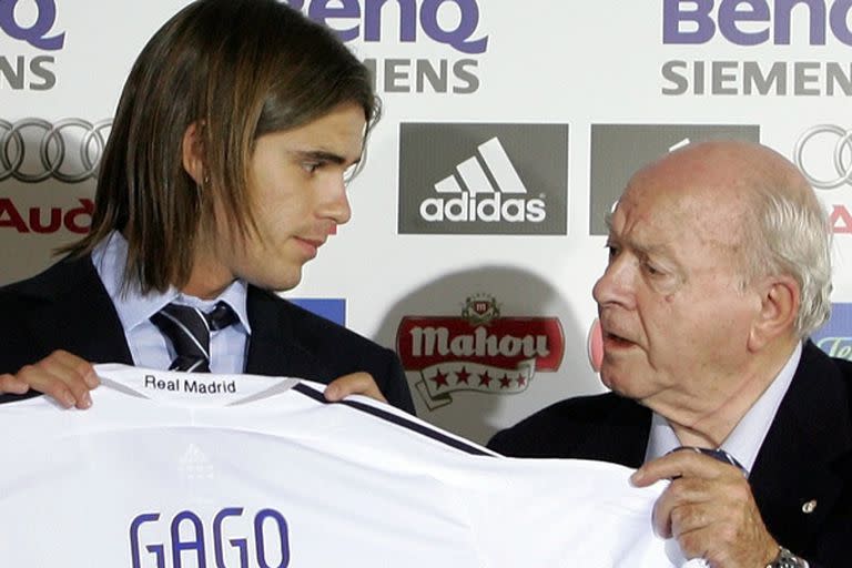 En 2006, junto a Di Stéfano, Gago llegaba al Madrid